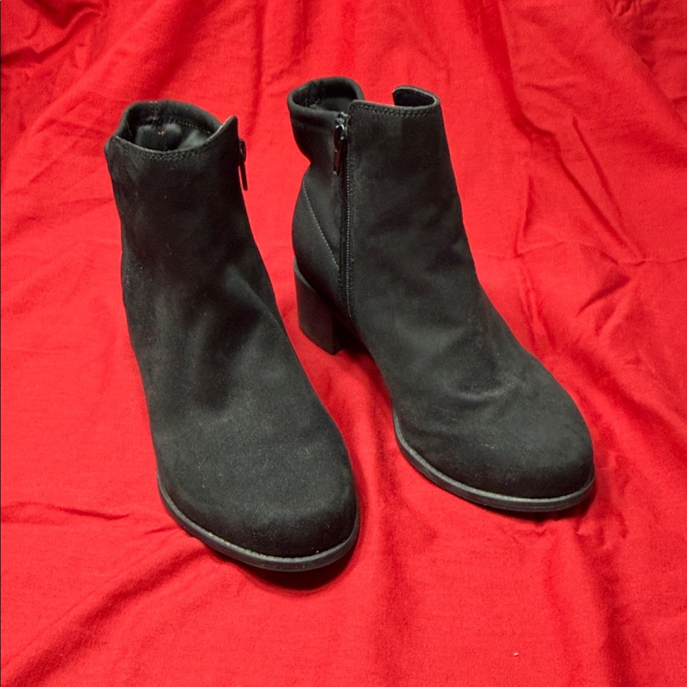 JustFab Black Ankle Booties